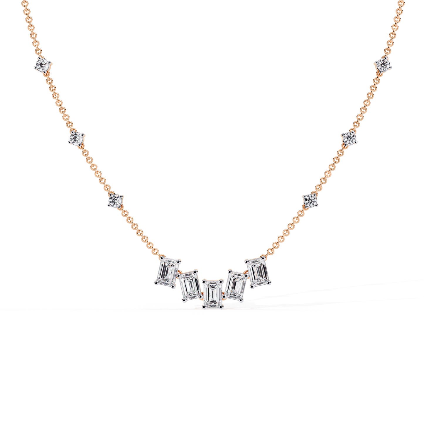 Jam up Baguette Diamond Necklace