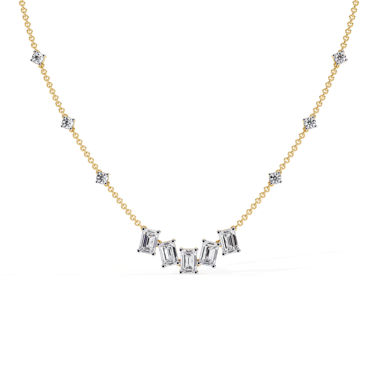 Jam up Baguette Diamond Necklace