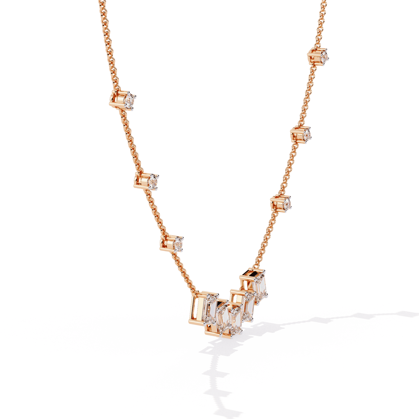 Jam up Baguette Diamond Necklace