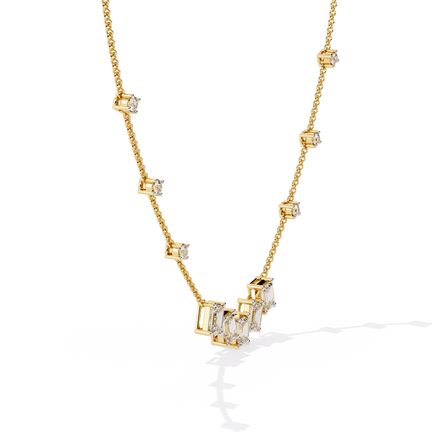 Jam up Baguette Diamond Necklace