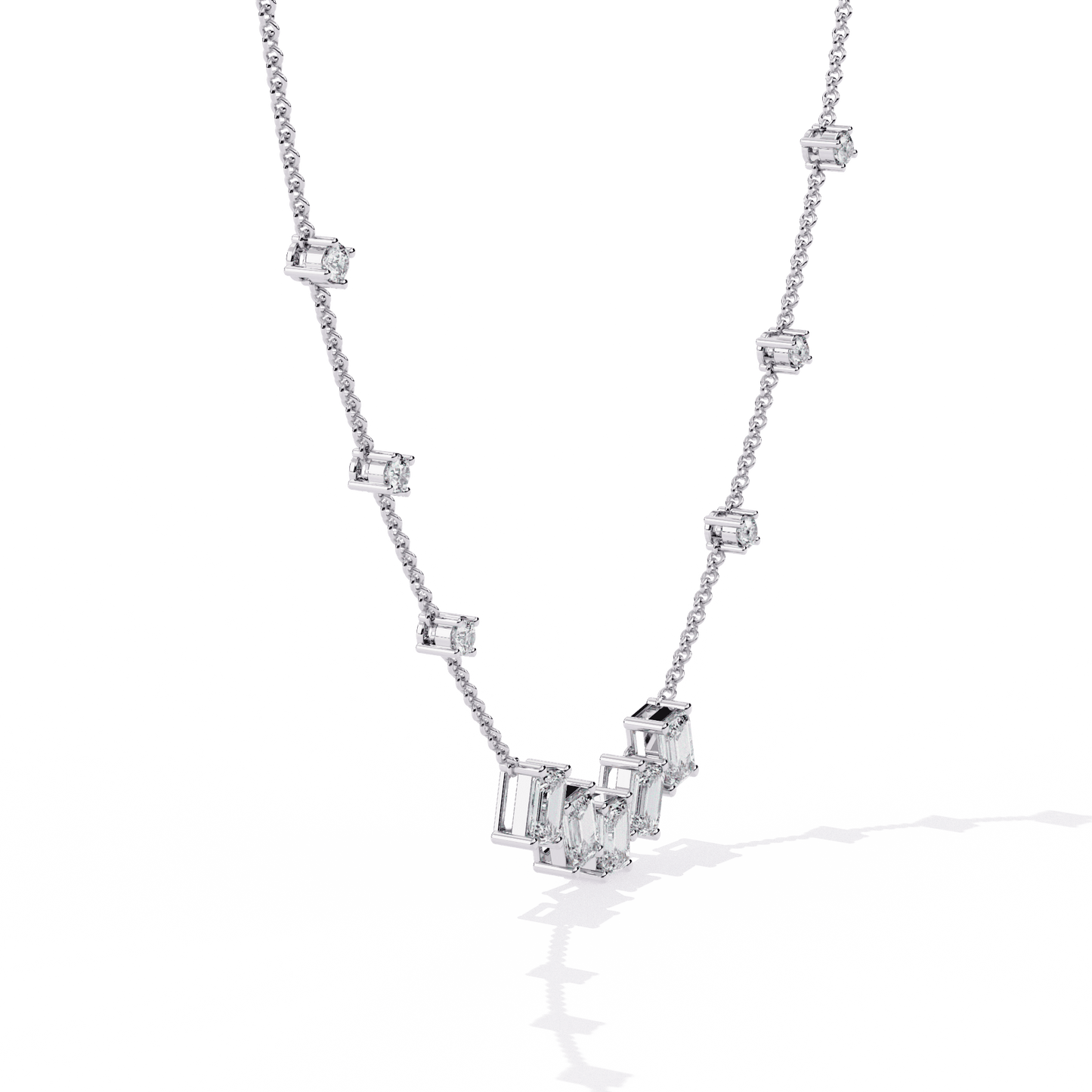Jam up Baguette Diamond Necklace