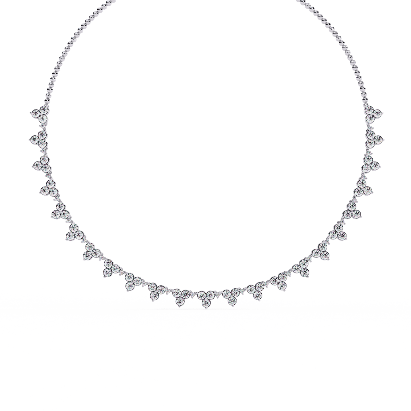 Delicate Floral Diamond Necklace