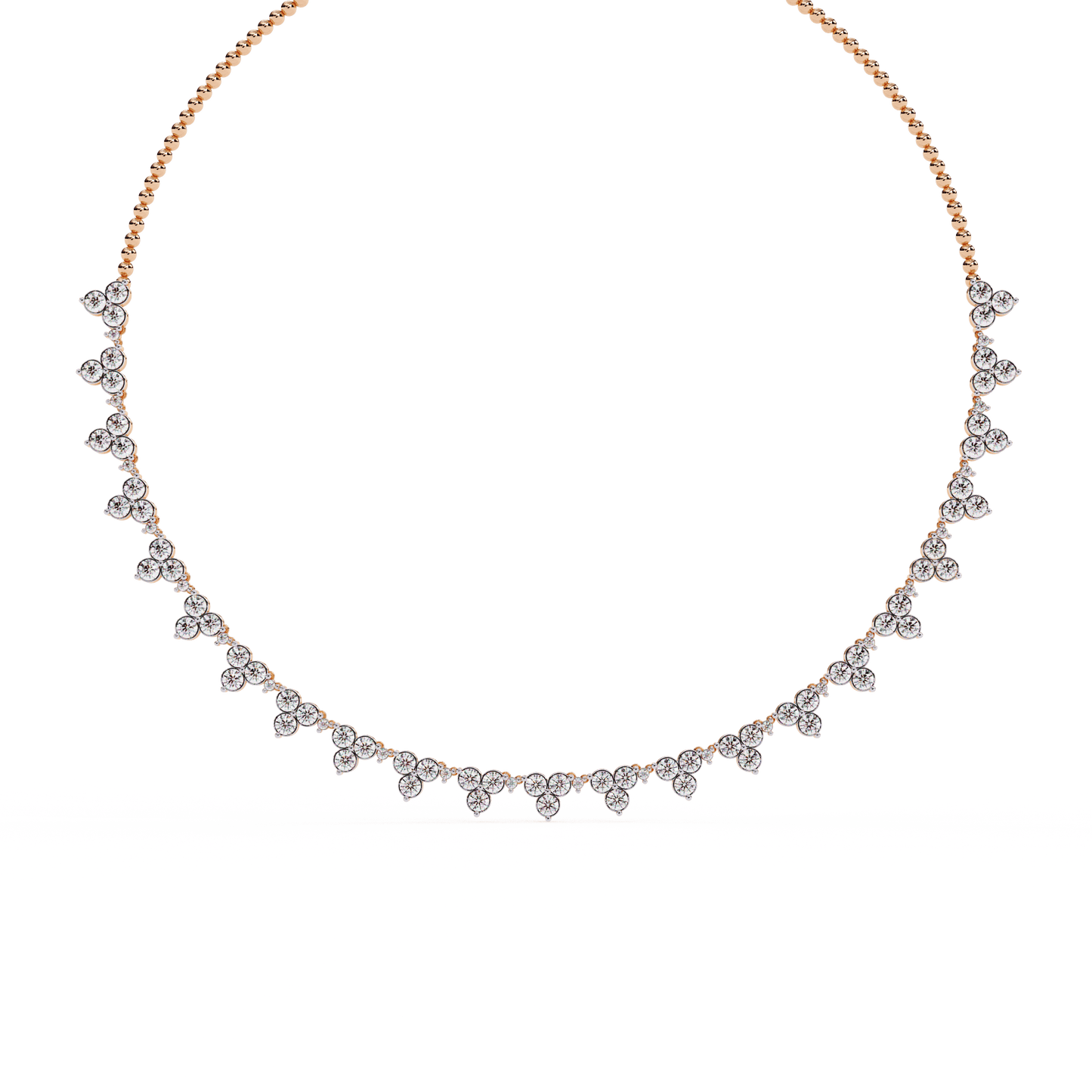 Delicate Floral Diamond Necklace