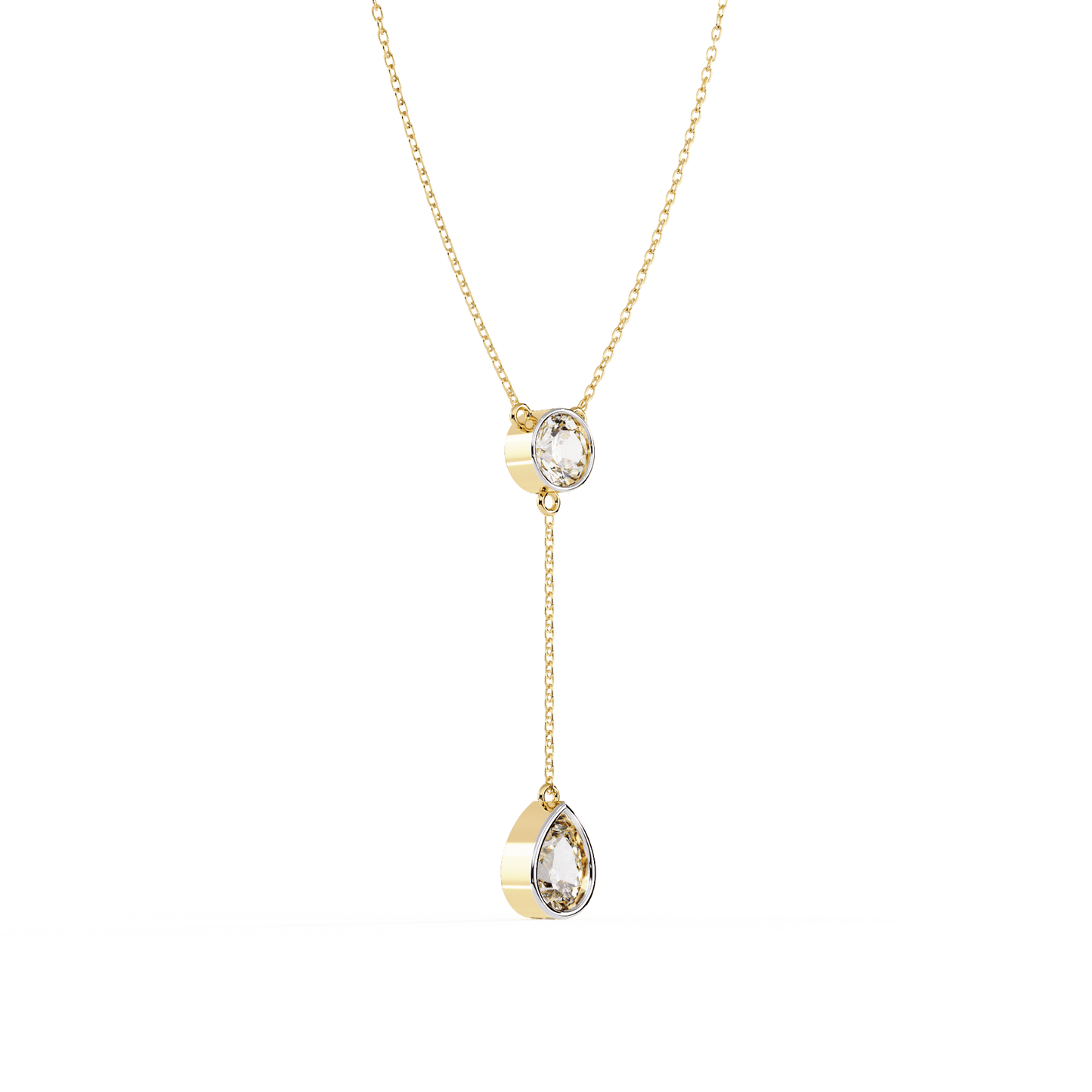 Pretty Dual Diamond Neckalce