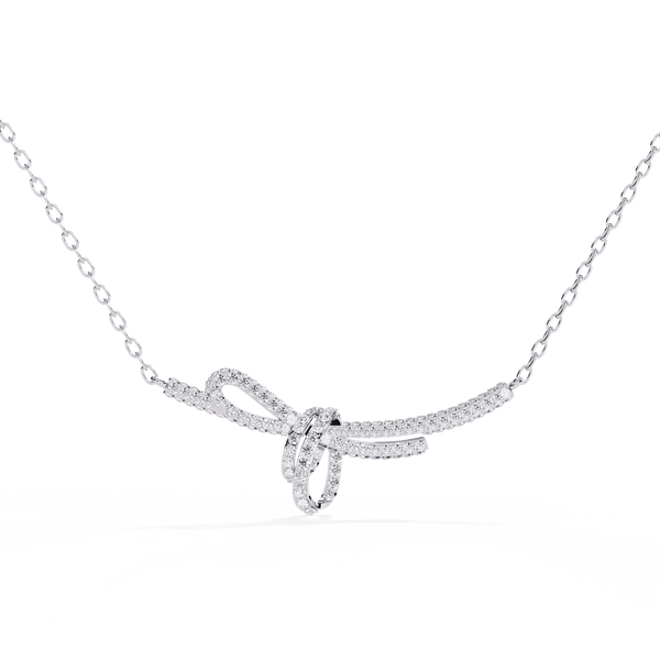 Bow Design Diamond Necklace