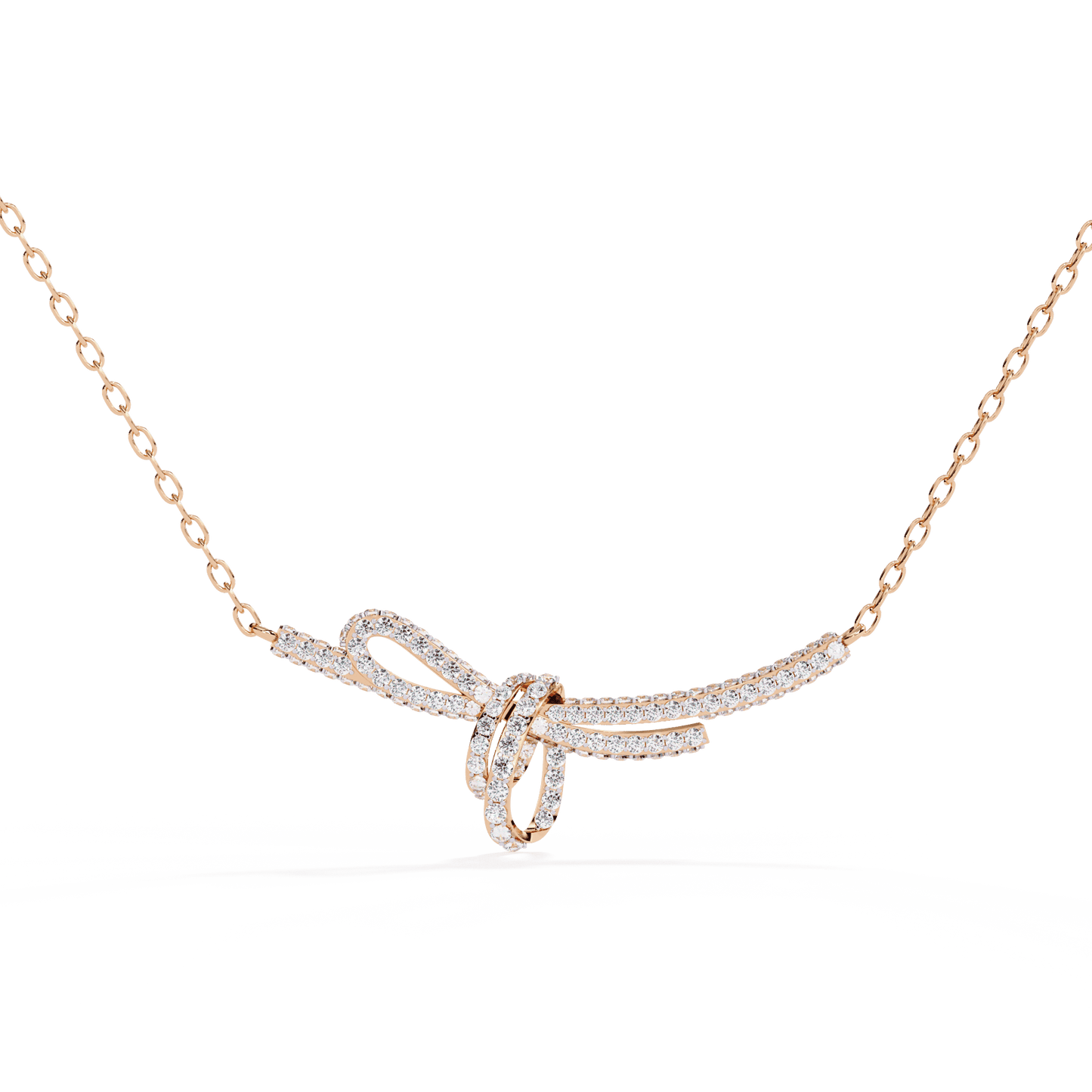 Bow Design Diamond Necklace