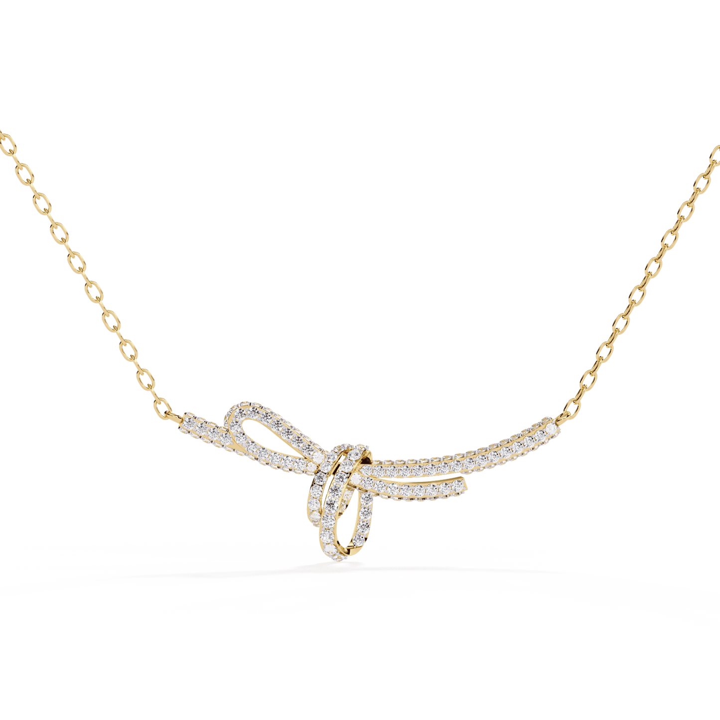 Bow Design Diamond Necklace