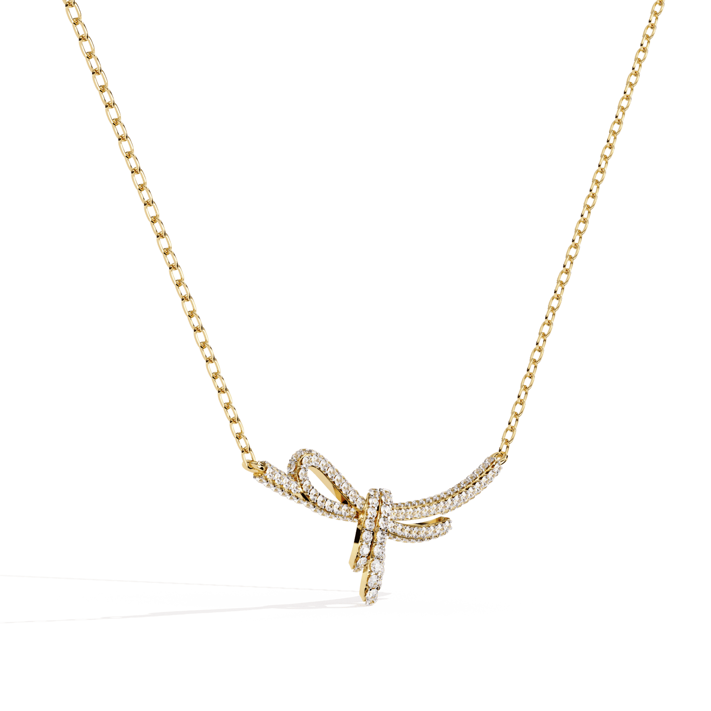 Bow Design Diamond Necklace