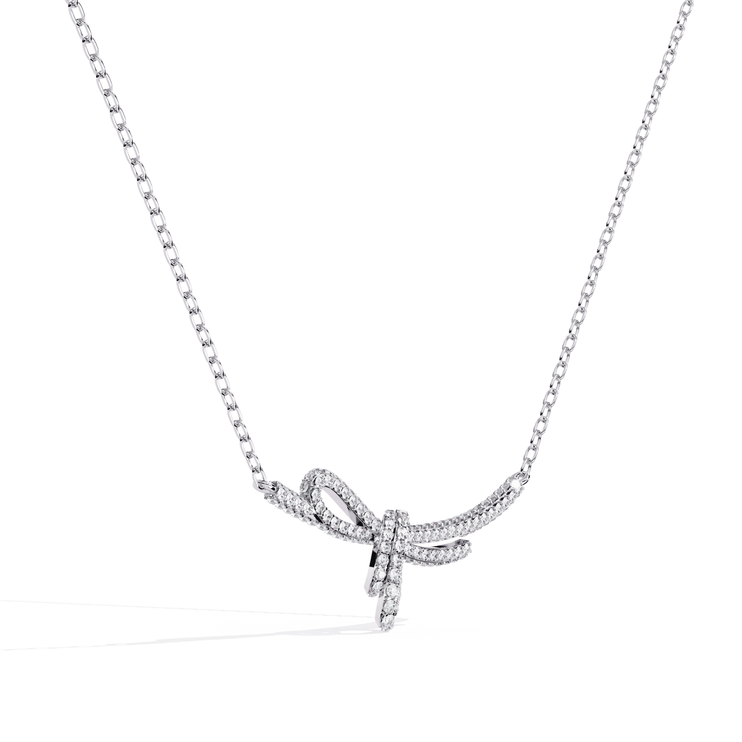 Bow Design Diamond Necklace