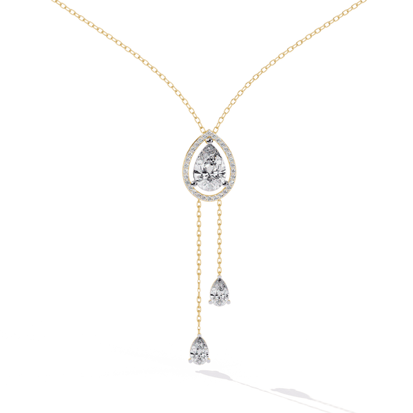Trio of Pear Diamond Necklace