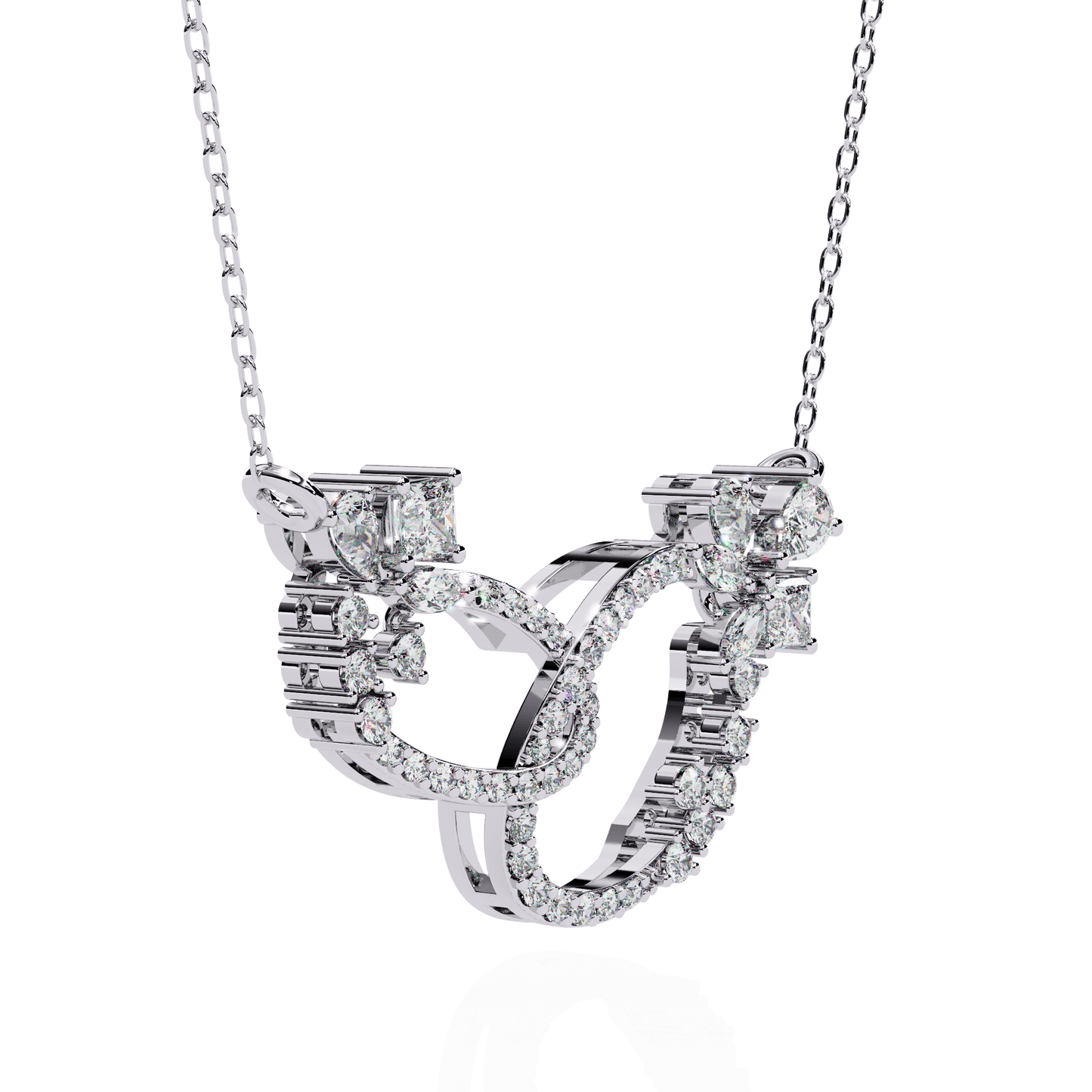 Loops Chain Stylish Diamond Necklace