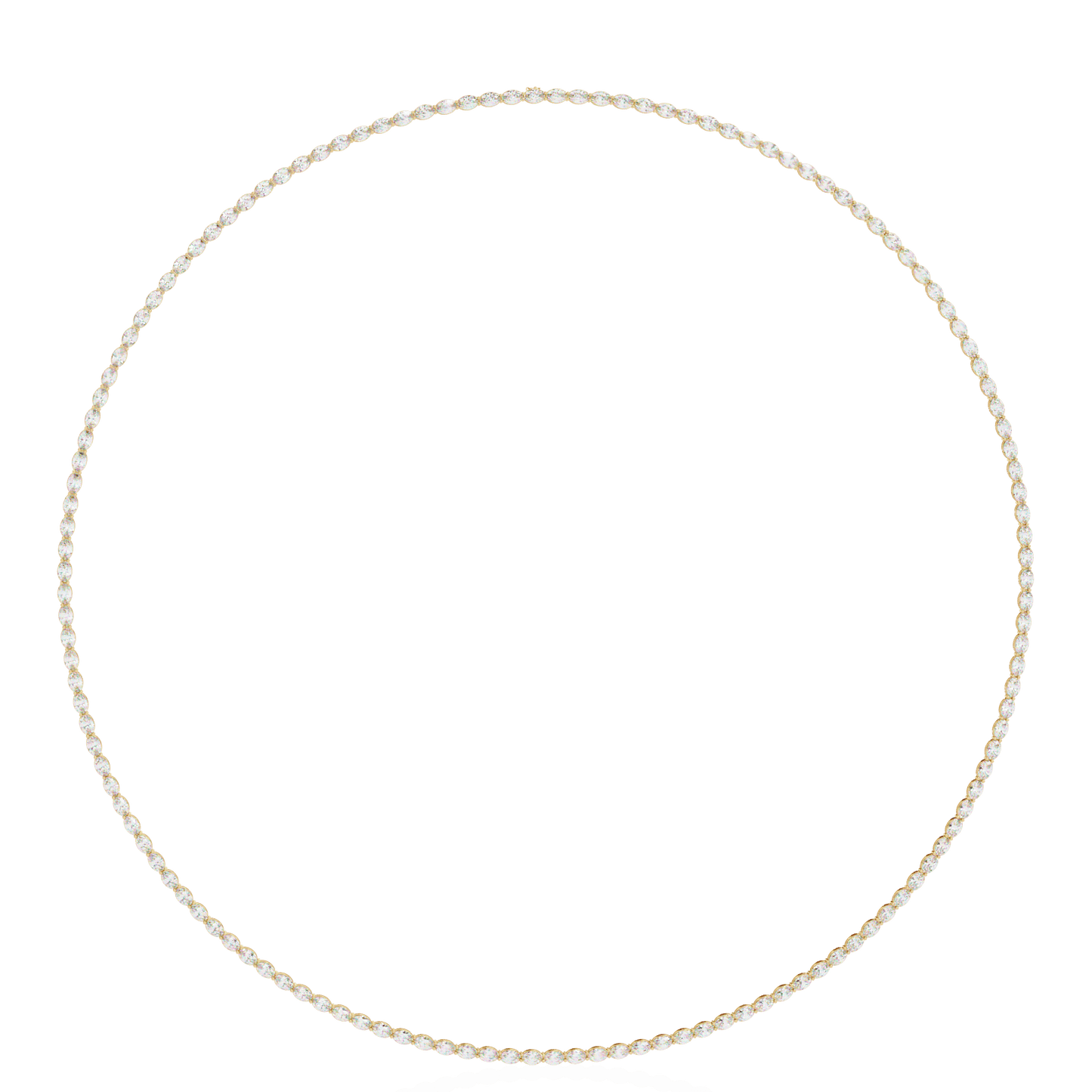 Stunning Oval Diamonds Party Necklace