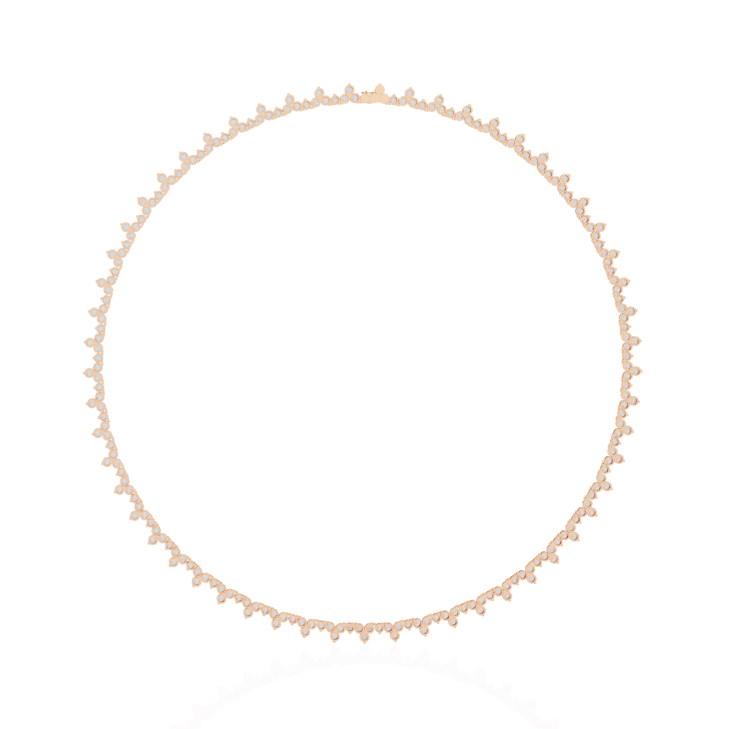 Three Petals floral Diamond Necklace