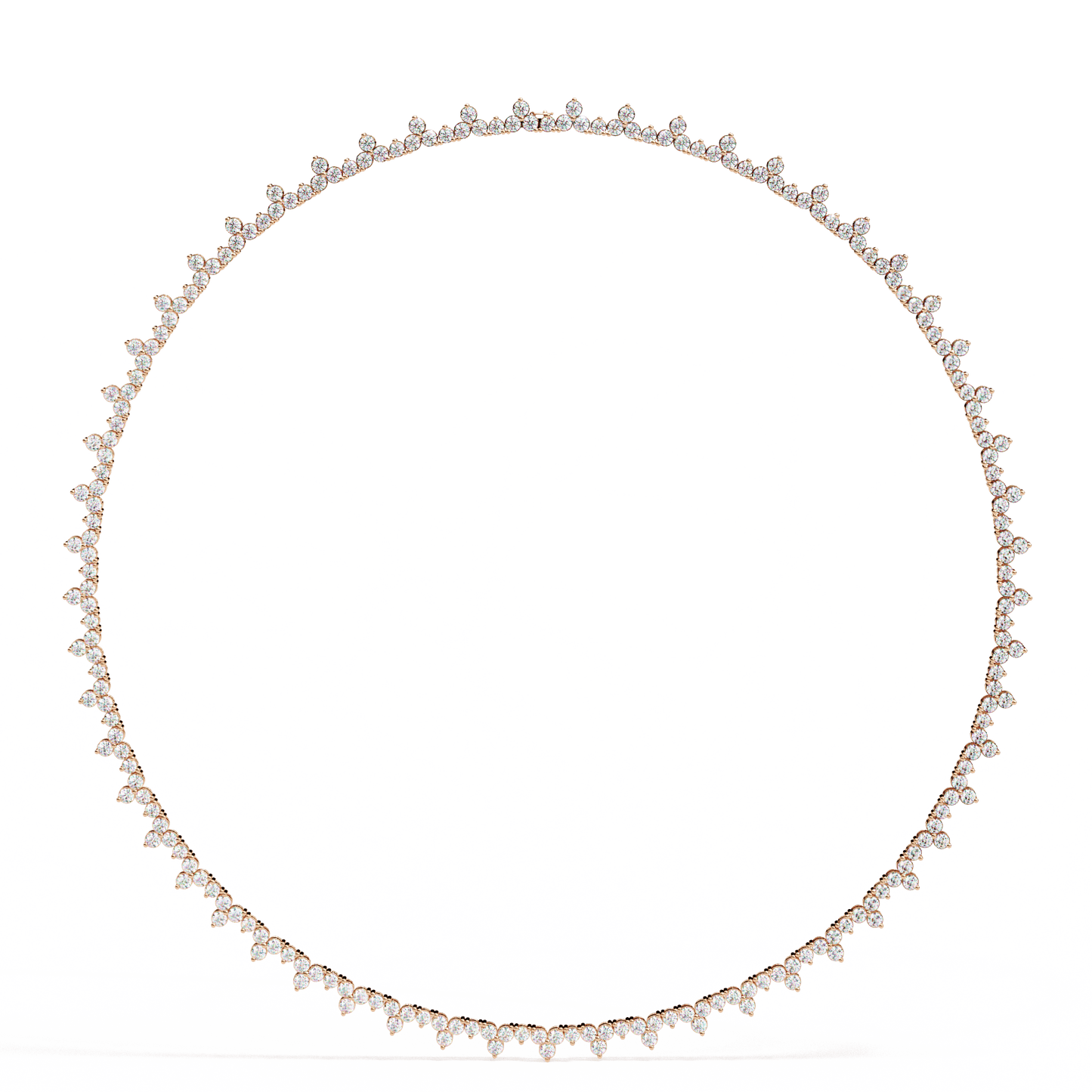 Three Petals floral Diamond Necklace