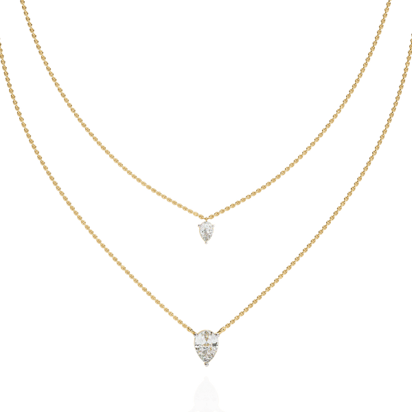 Baby Tear Drops Diamond Necklace