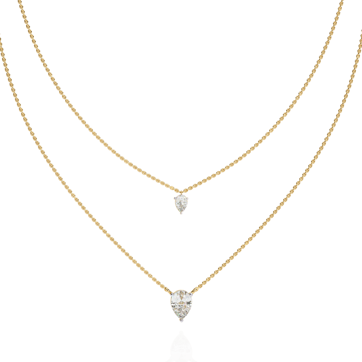 Baby Tear Drops Diamond Necklace