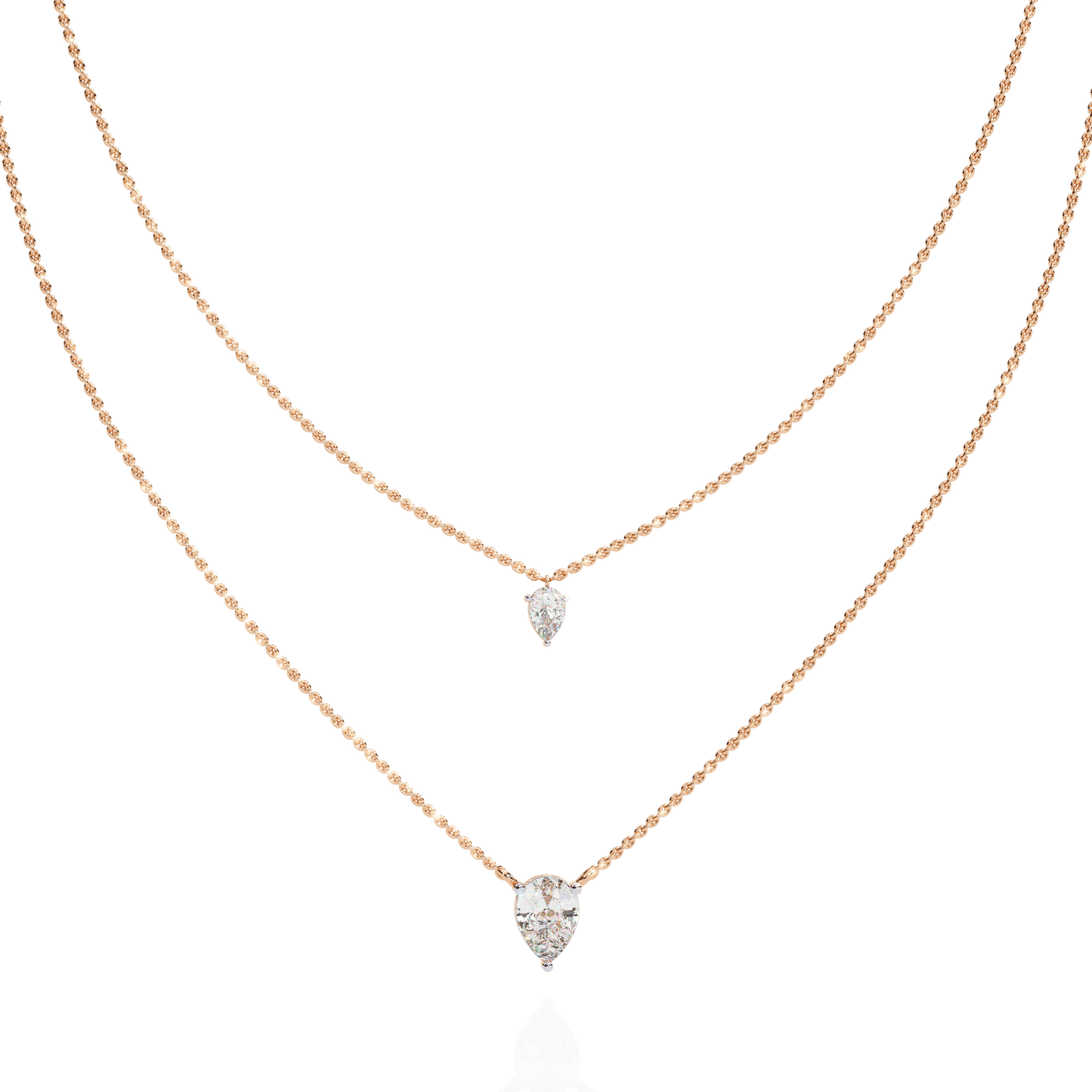 Baby Tear Drops Diamond Necklace
