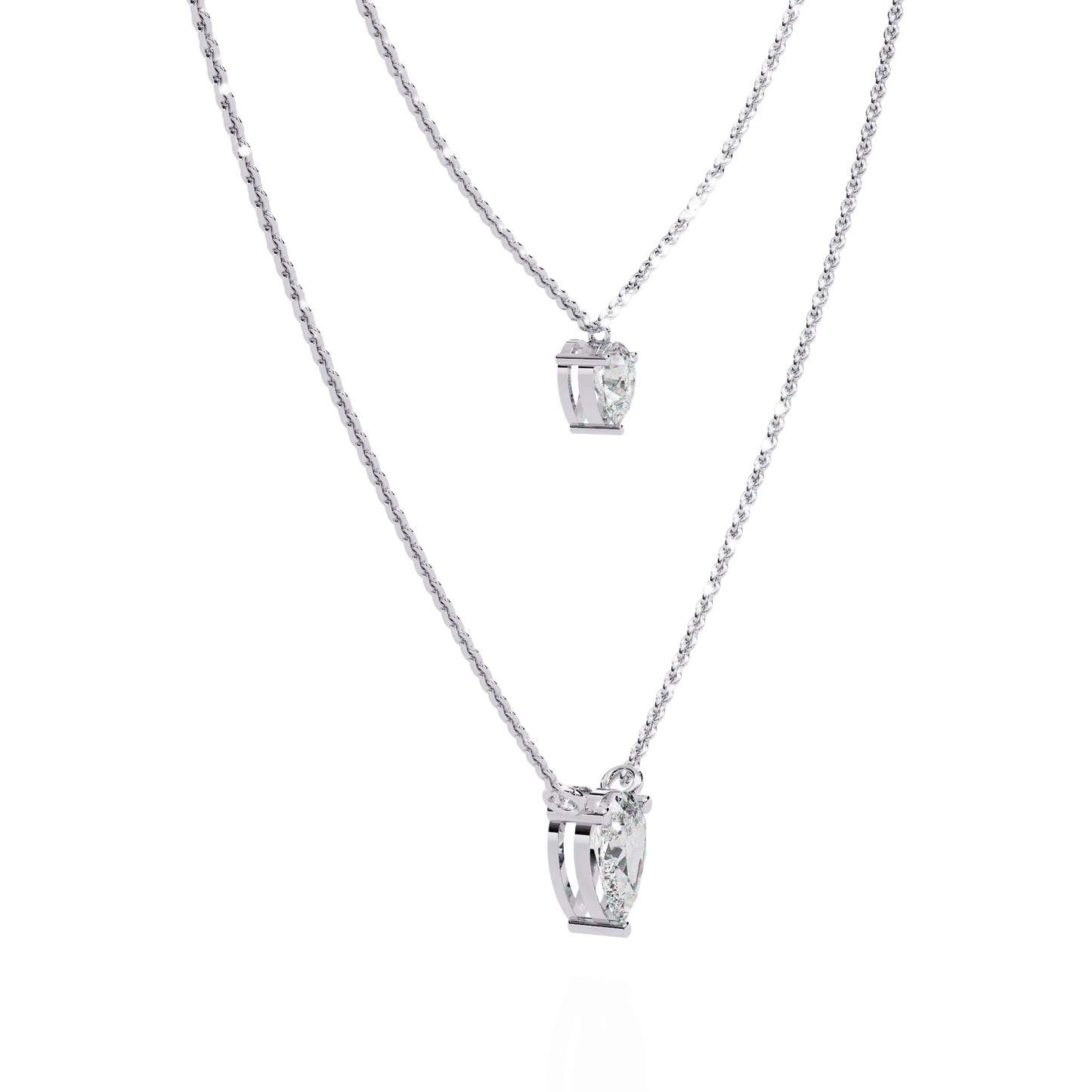 Baby Tear Drops Diamond Necklace