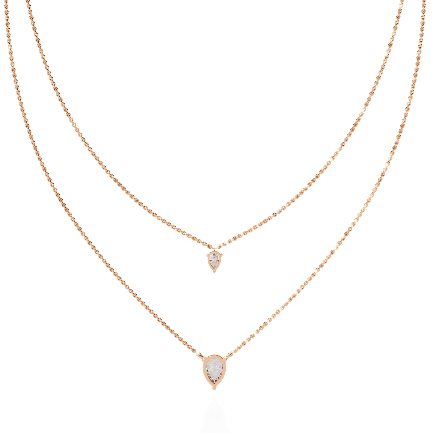 Baby Tear Drops Diamond Necklace
