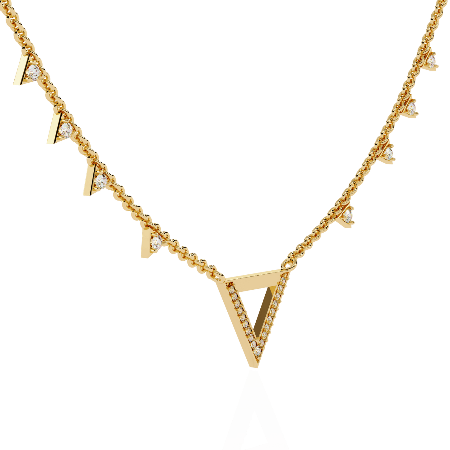 Triangles Triumph Diamond Necklace