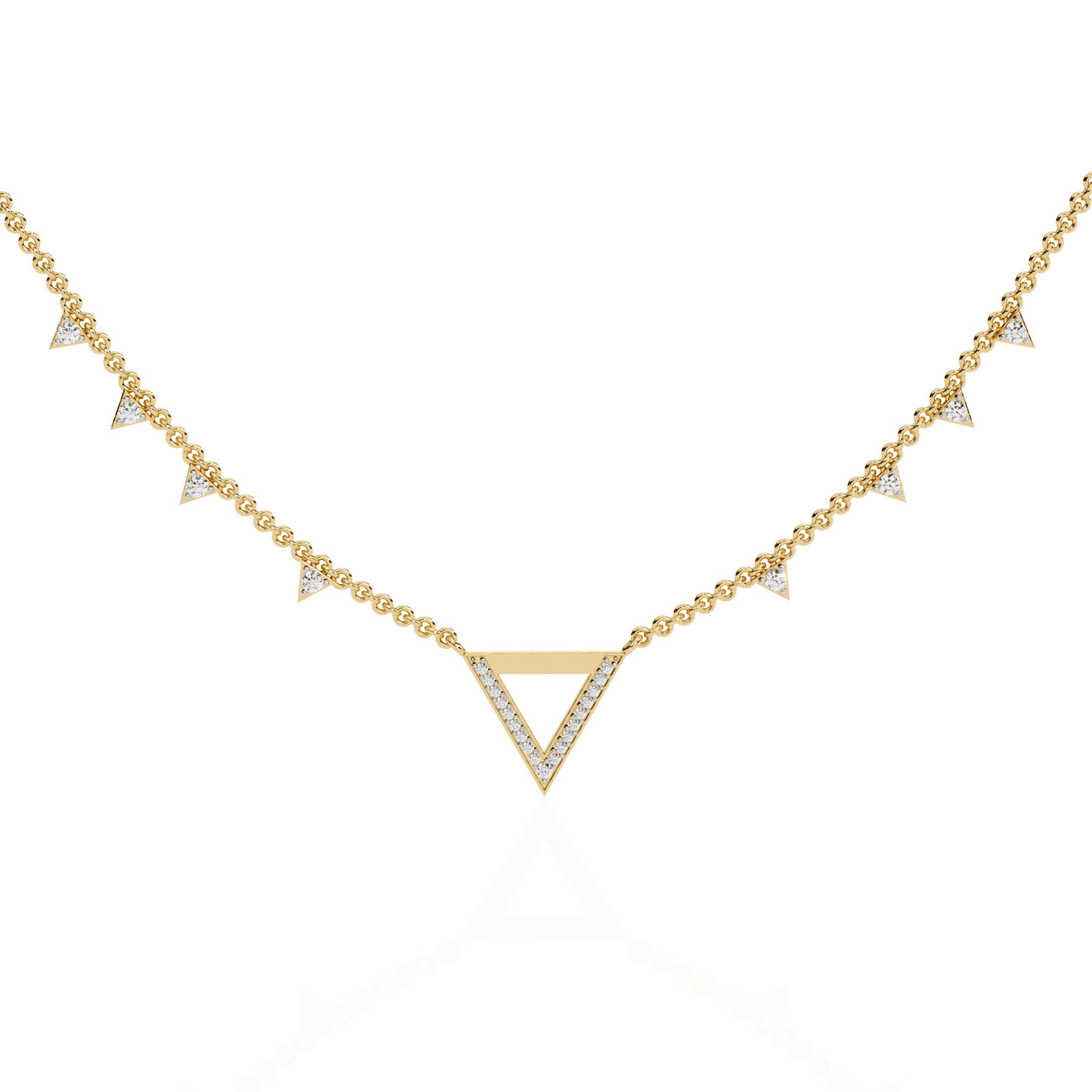 Triangles Triumph Diamond Necklace