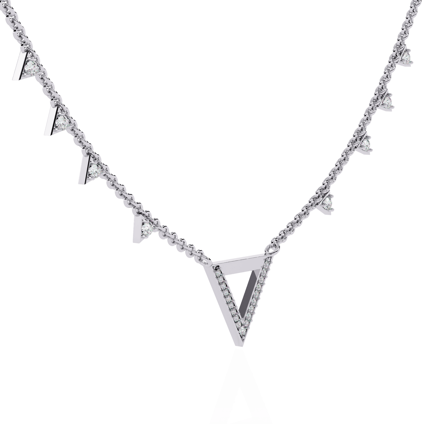 Triangles Triumph Diamond Necklace