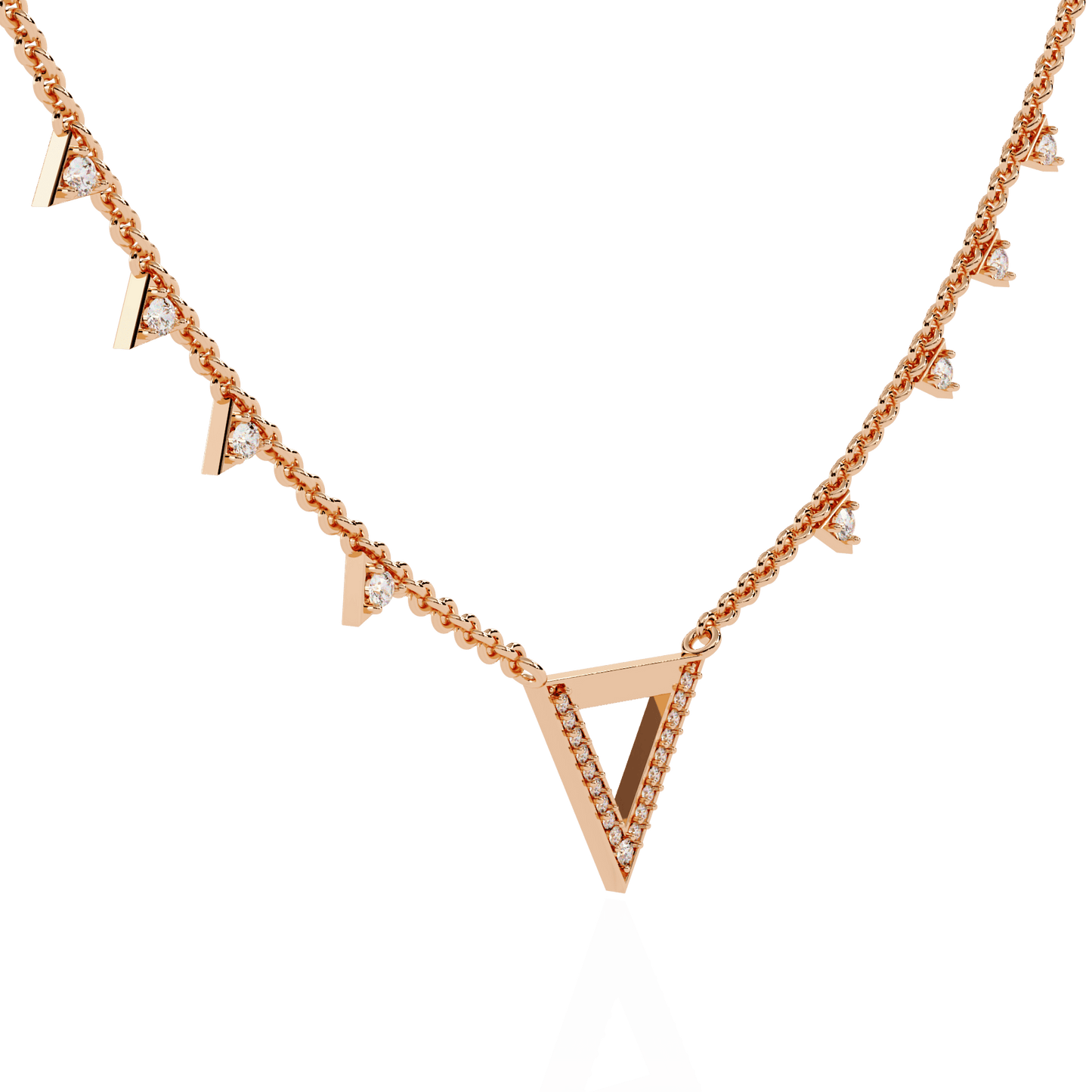 Triangles Triumph Diamond Necklace