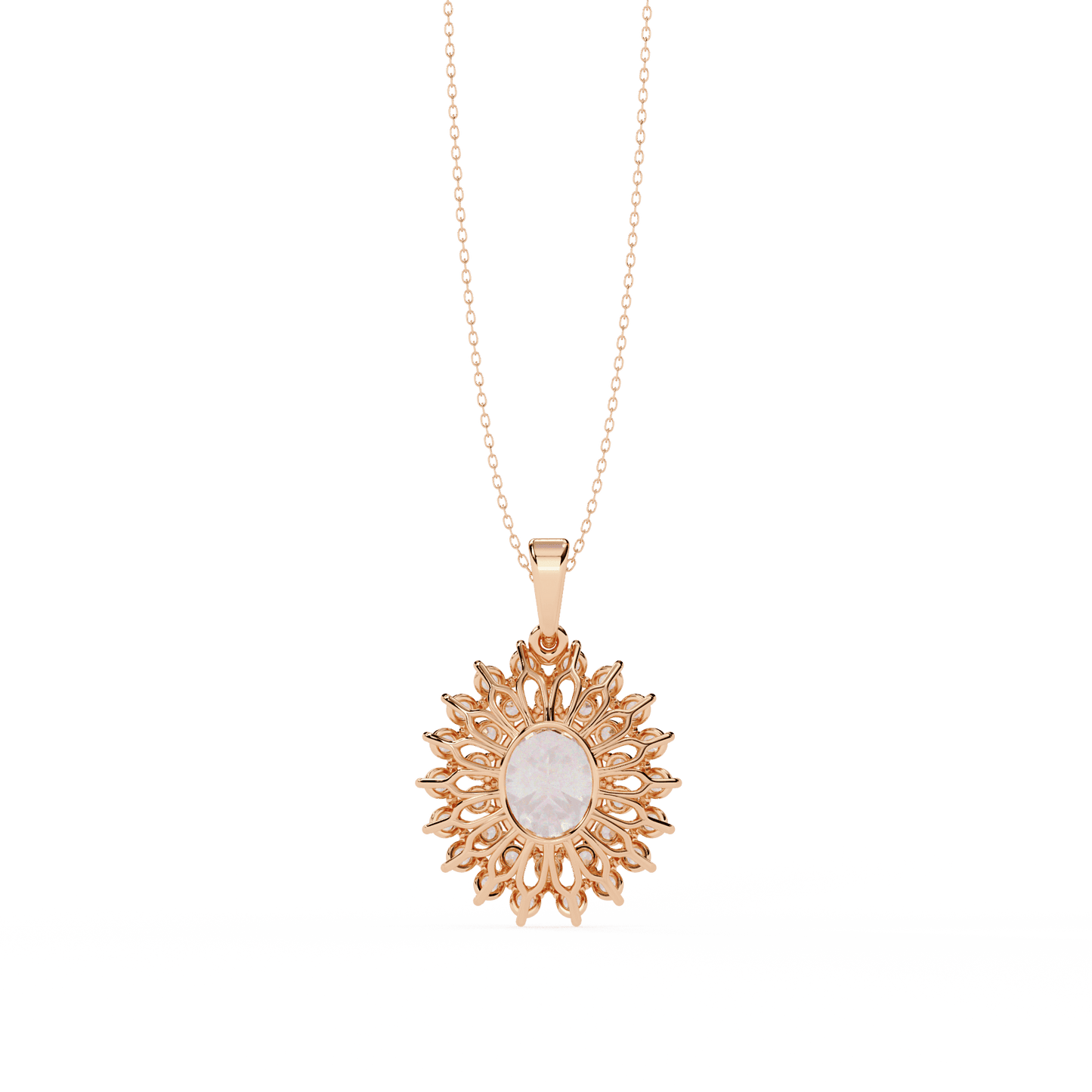 Maricci Oval Solitaire Necklace