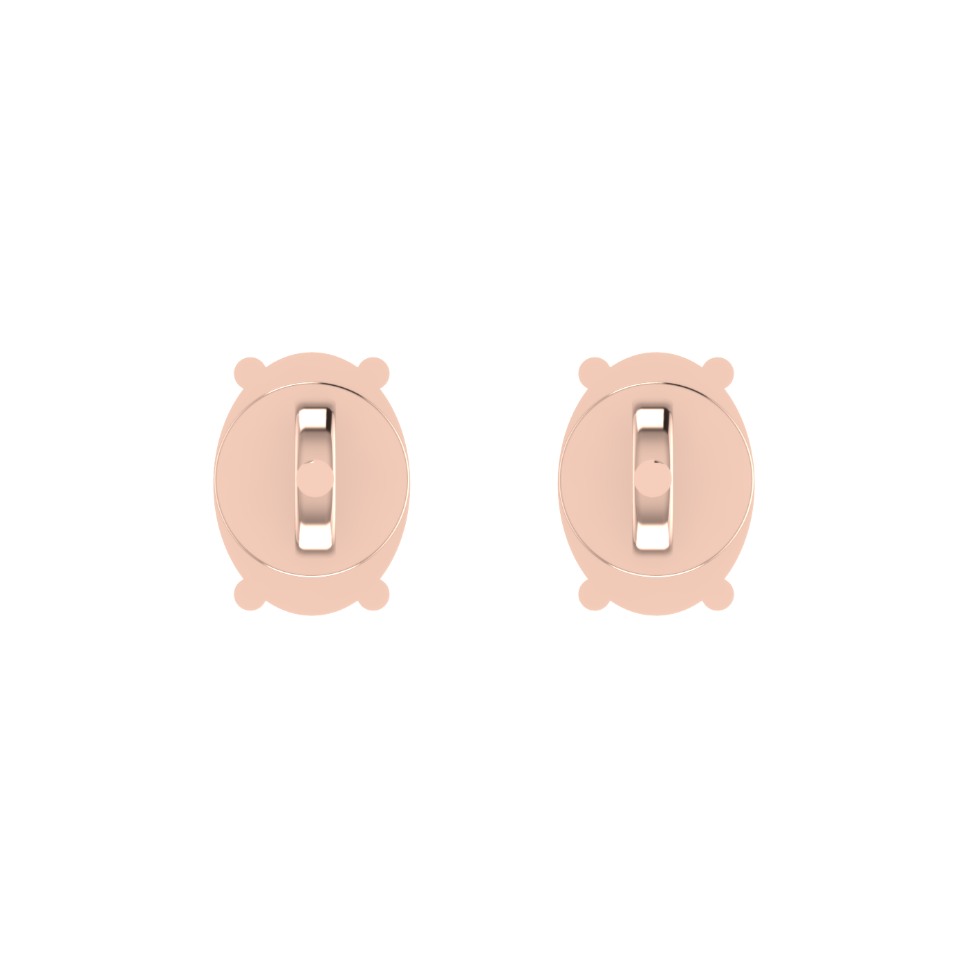 1 Carat Each Daily Wear Oval Shaped Solitaire Earrings