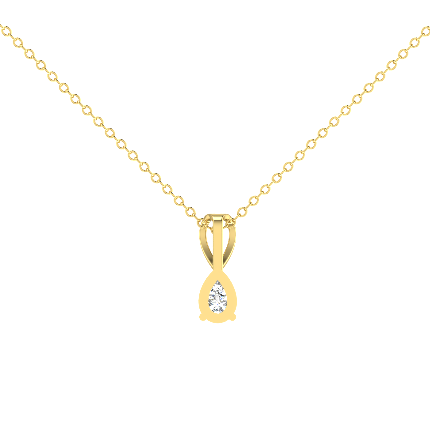 0.5 Carat Pear Shaped Everyday Solitaire Pendant Set