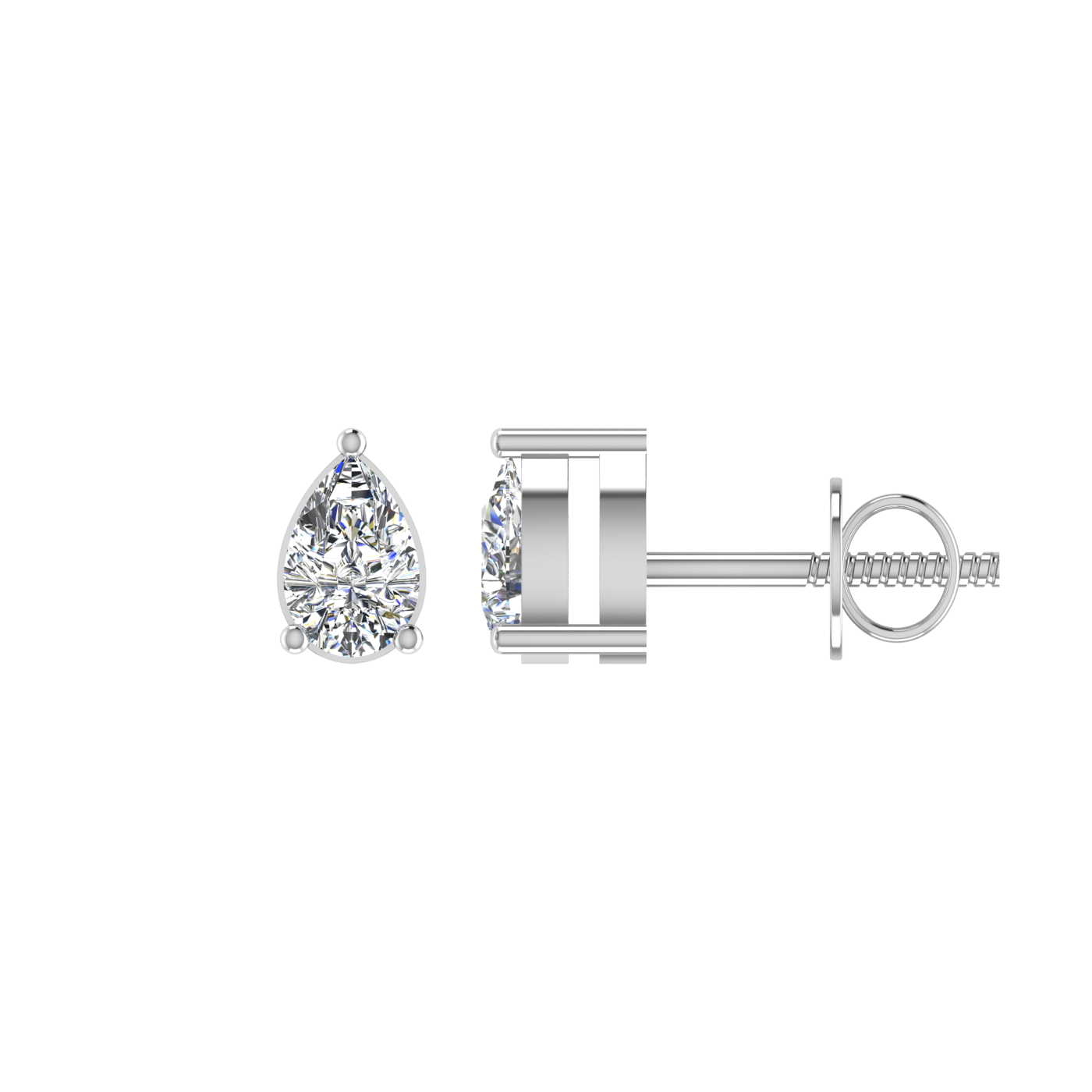 0.5 Carat Pear Shaped Everyday Solitaire Pendant Set