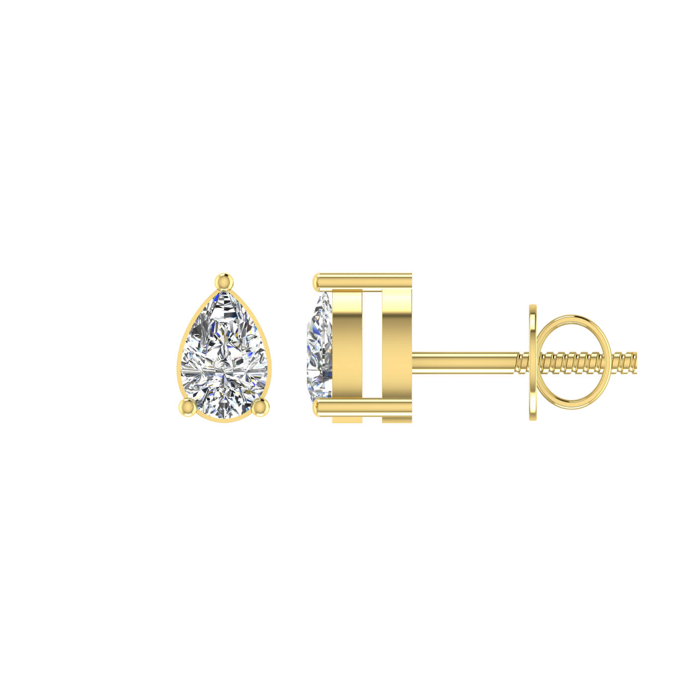 0.5 Carat Pear Shaped Everyday Solitaire Pendant Set