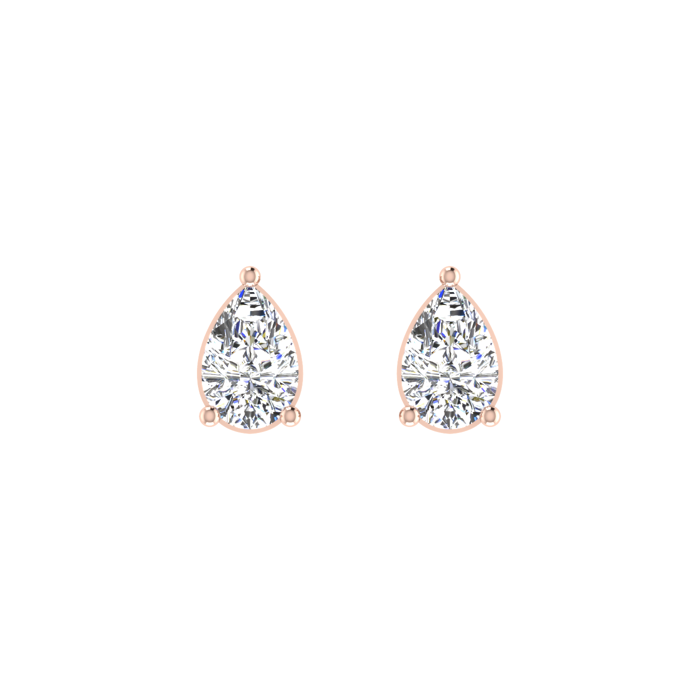 0.5 Carat Pear Shaped Everyday Solitaire Pendant Set