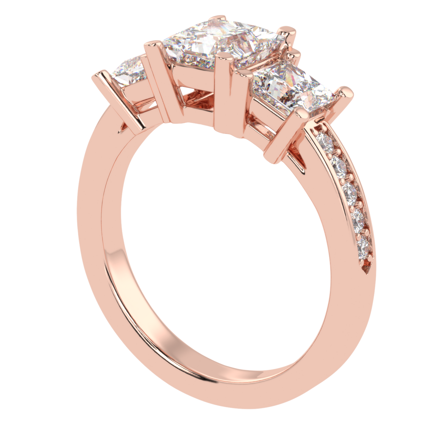 Trio of Royals Solitaire Ring
