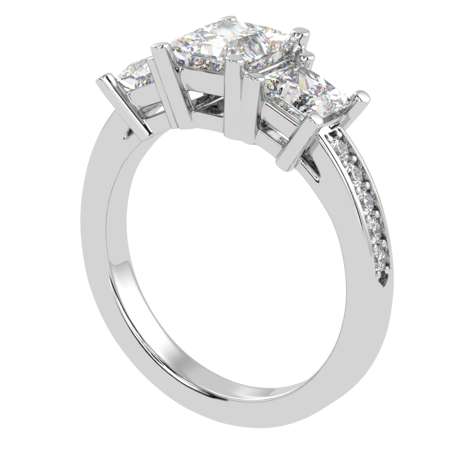 Trio of Royals Solitaire Ring