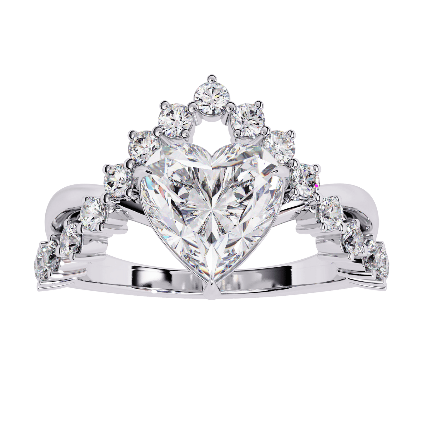 Love Heart 2.11 Carat Solitaire Wedding Ring