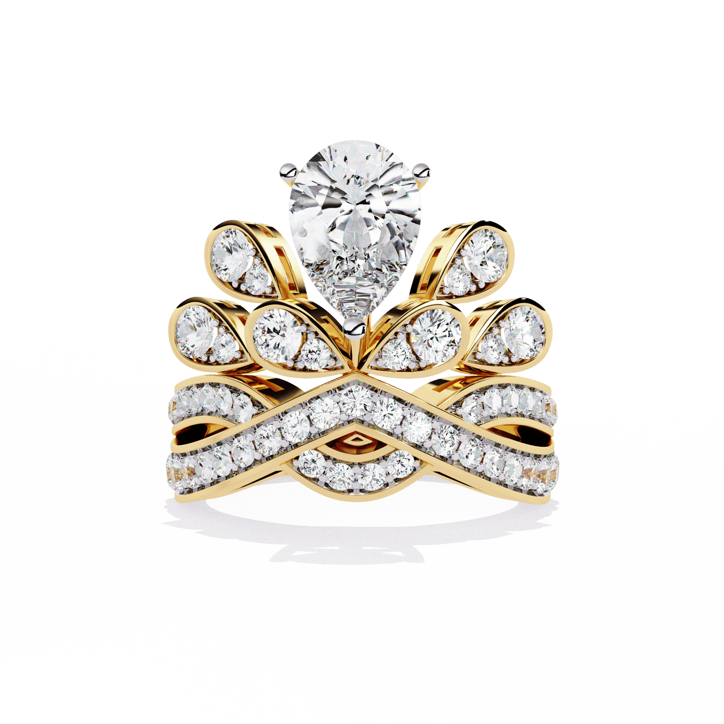 Crown Glory Pear 1.64 Carat Pear Solitaire Ring
