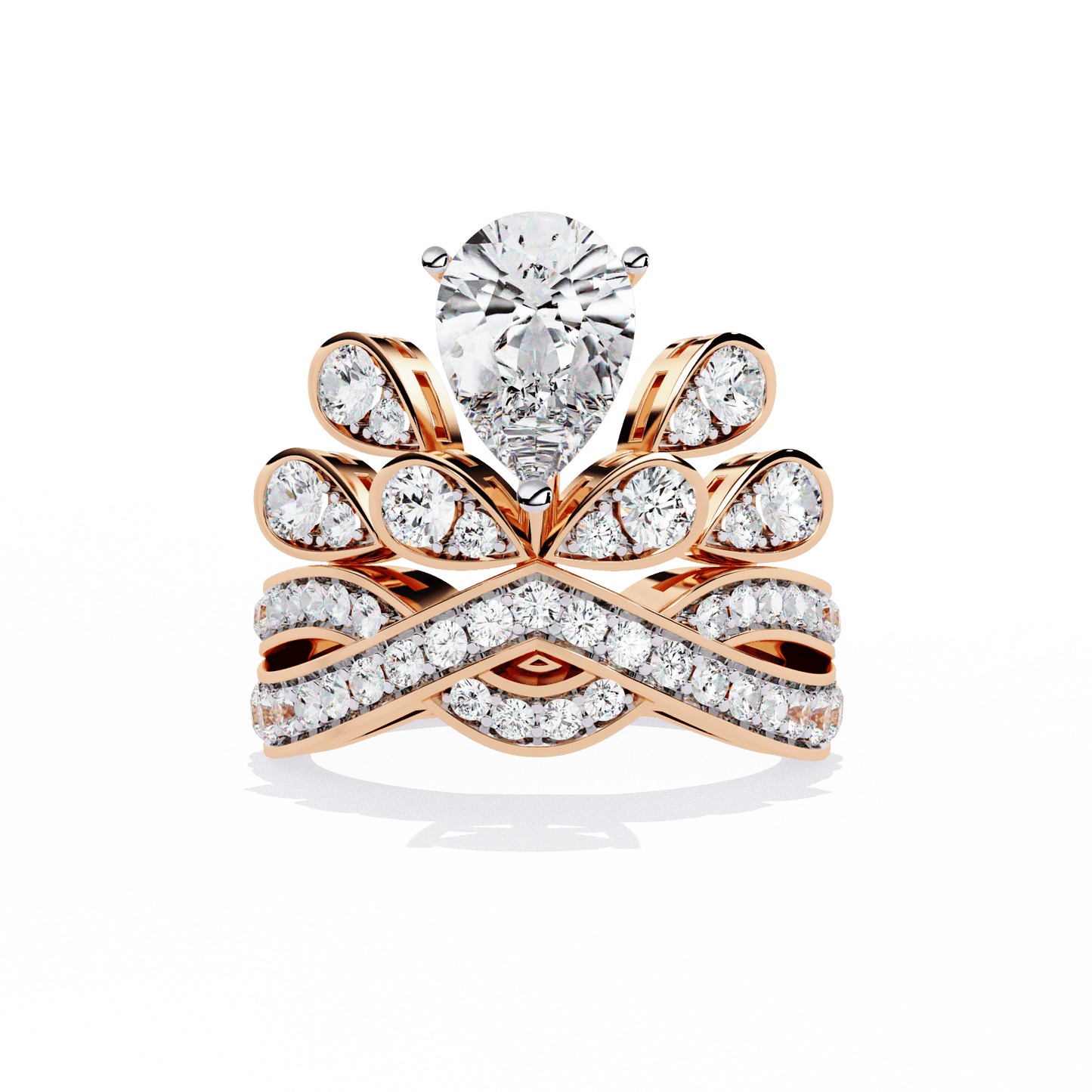 Crown Glory Pear 1.64 Carat Pear Solitaire Ring