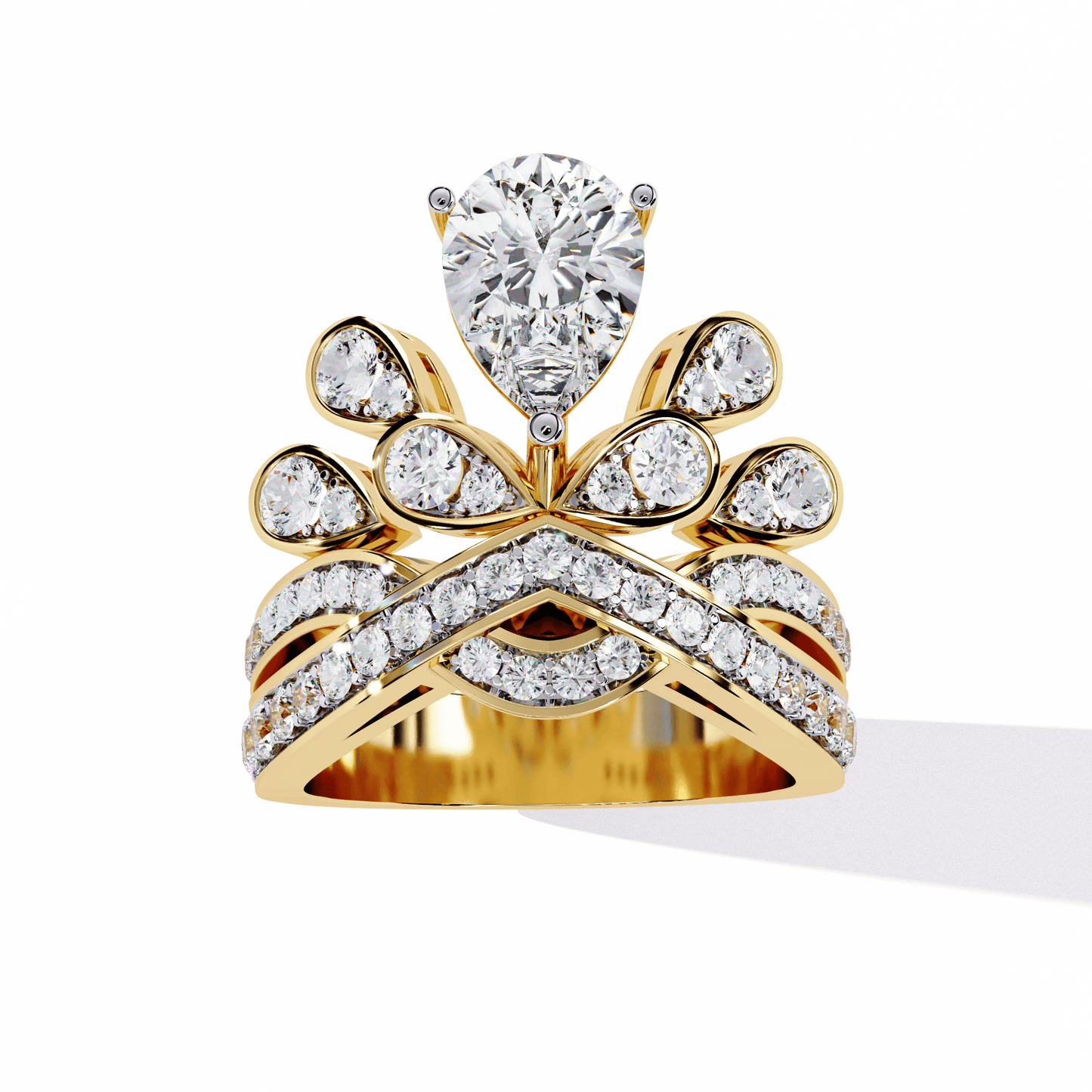Crown Glory Pear 1.64 Carat Pear Solitaire Ring