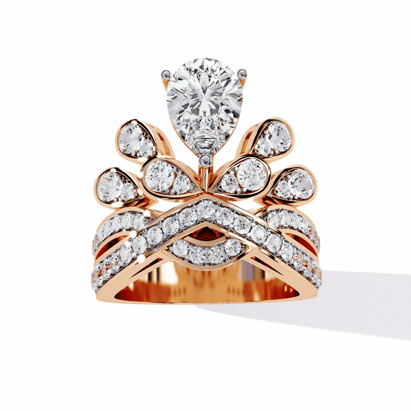 Crown Glory Pear 1.64 Carat Pear Solitaire Ring