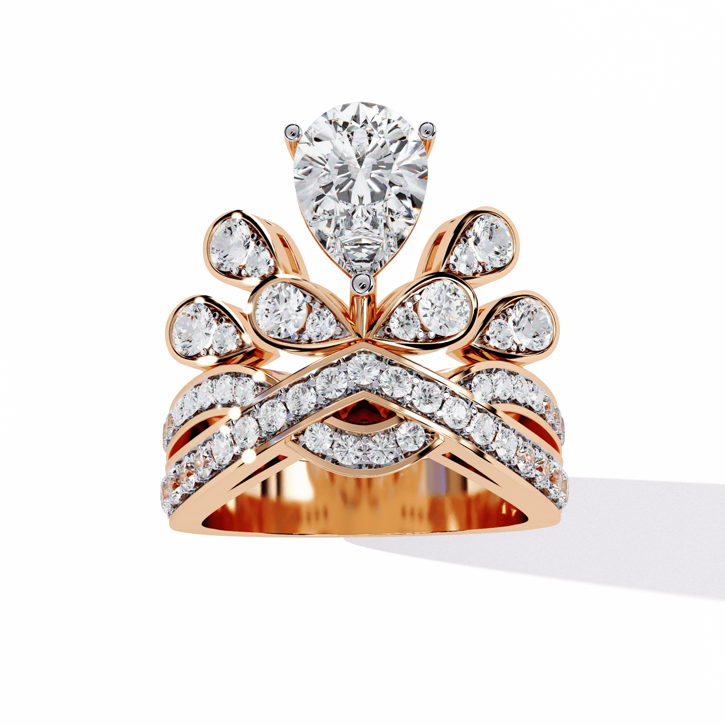 Crown Glory Pear 1.64 Carat Pear Solitaire Ring