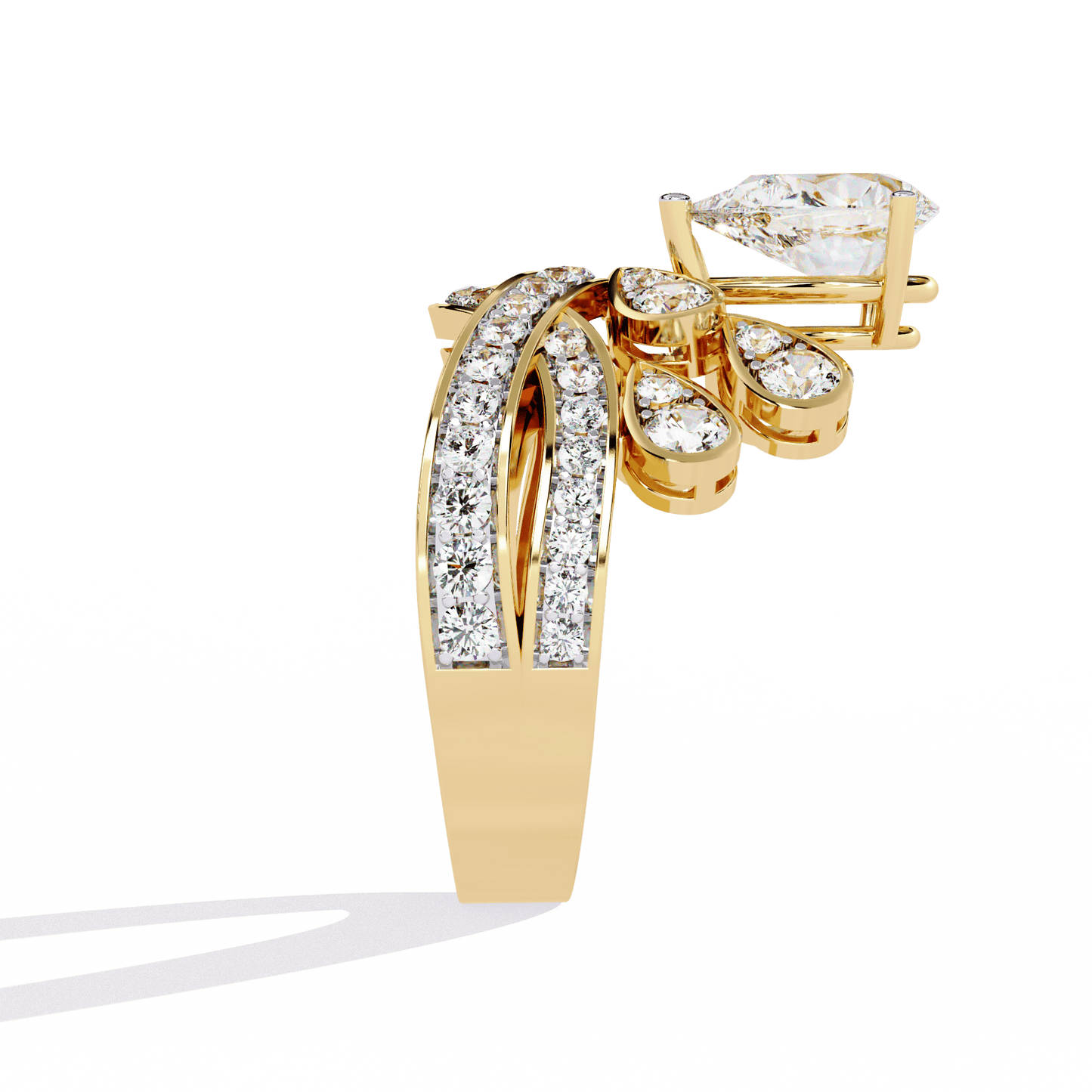 Crown Glory Pear 1.64 Carat Pear Solitaire Ring