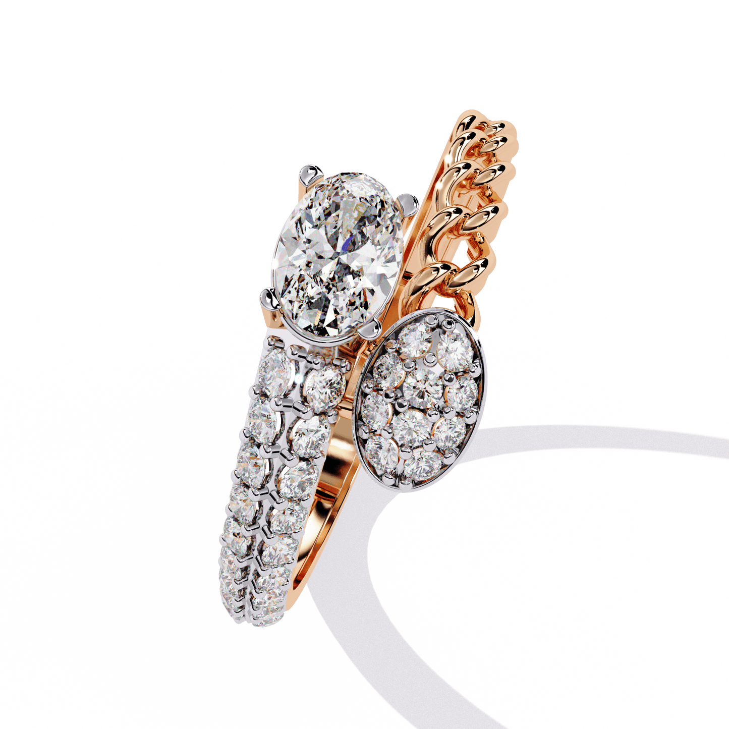Serpentine Diamond Ring