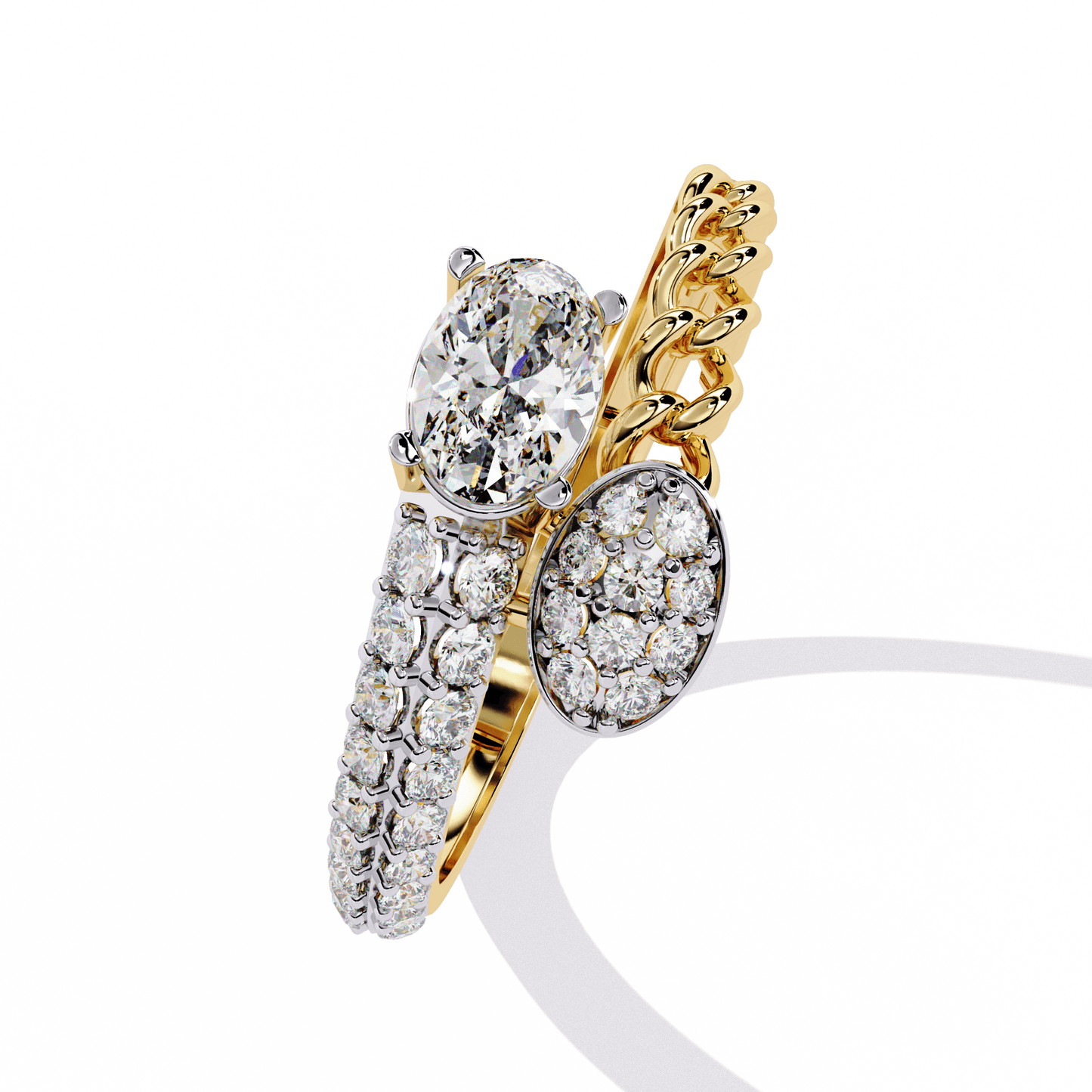 Serpentine Diamond Ring