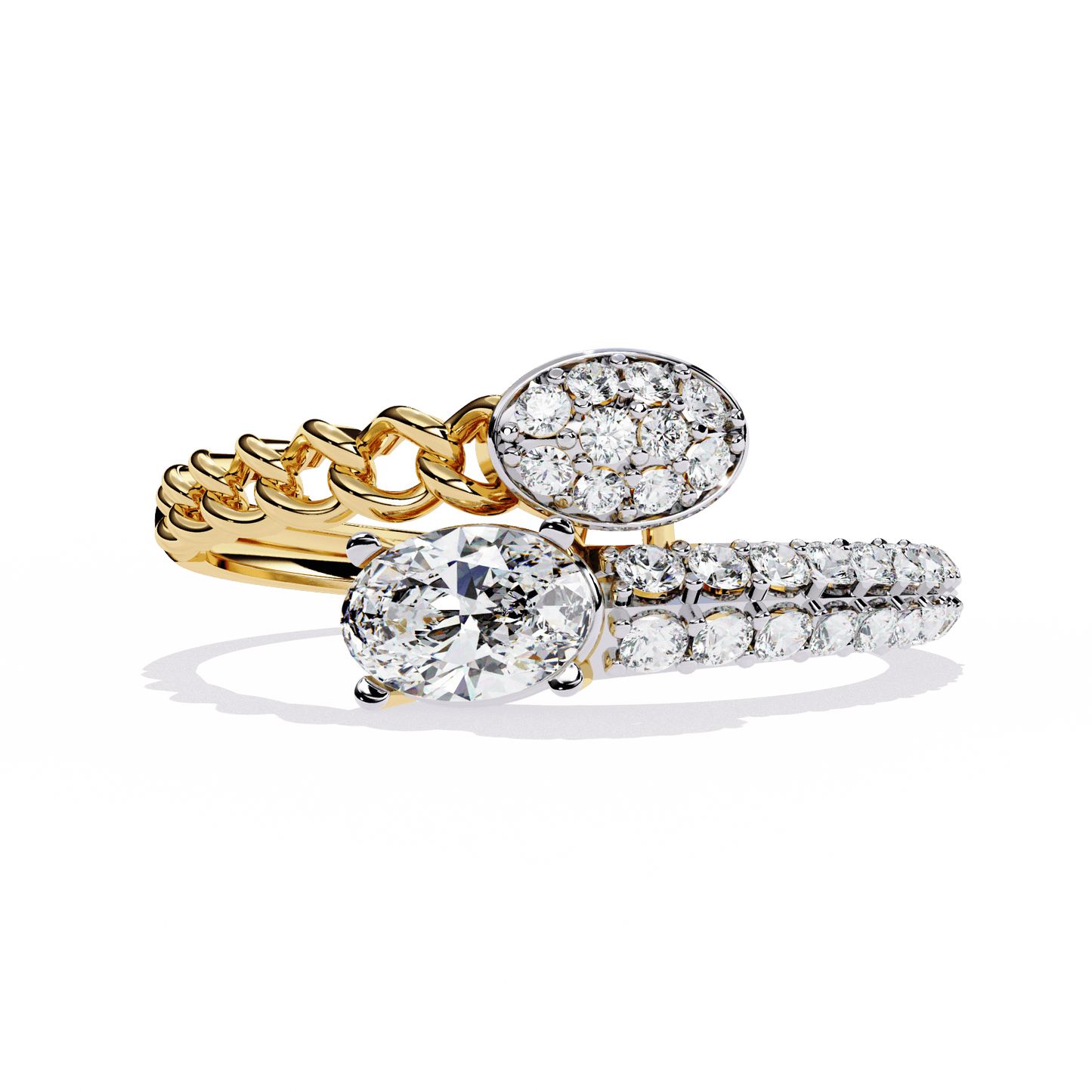 Serpentine Diamond Ring