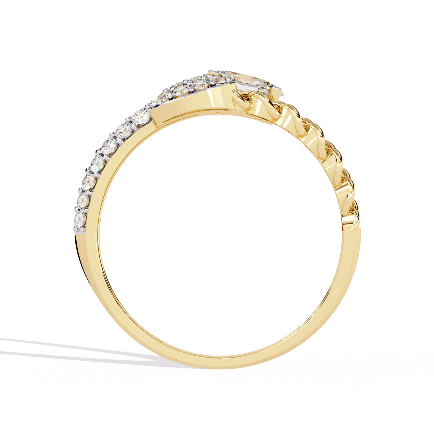 Serpentine Diamond Ring