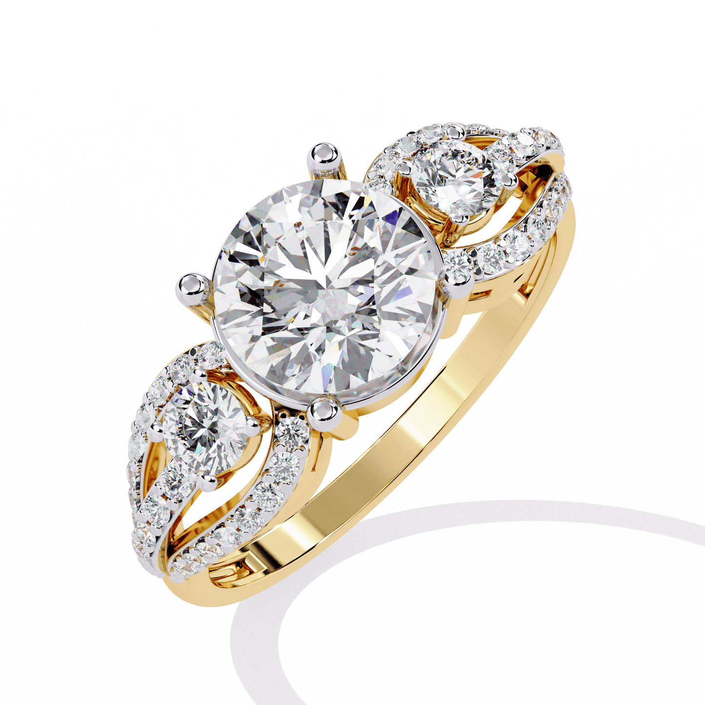 Three Stone Enchanting Engagement Ring