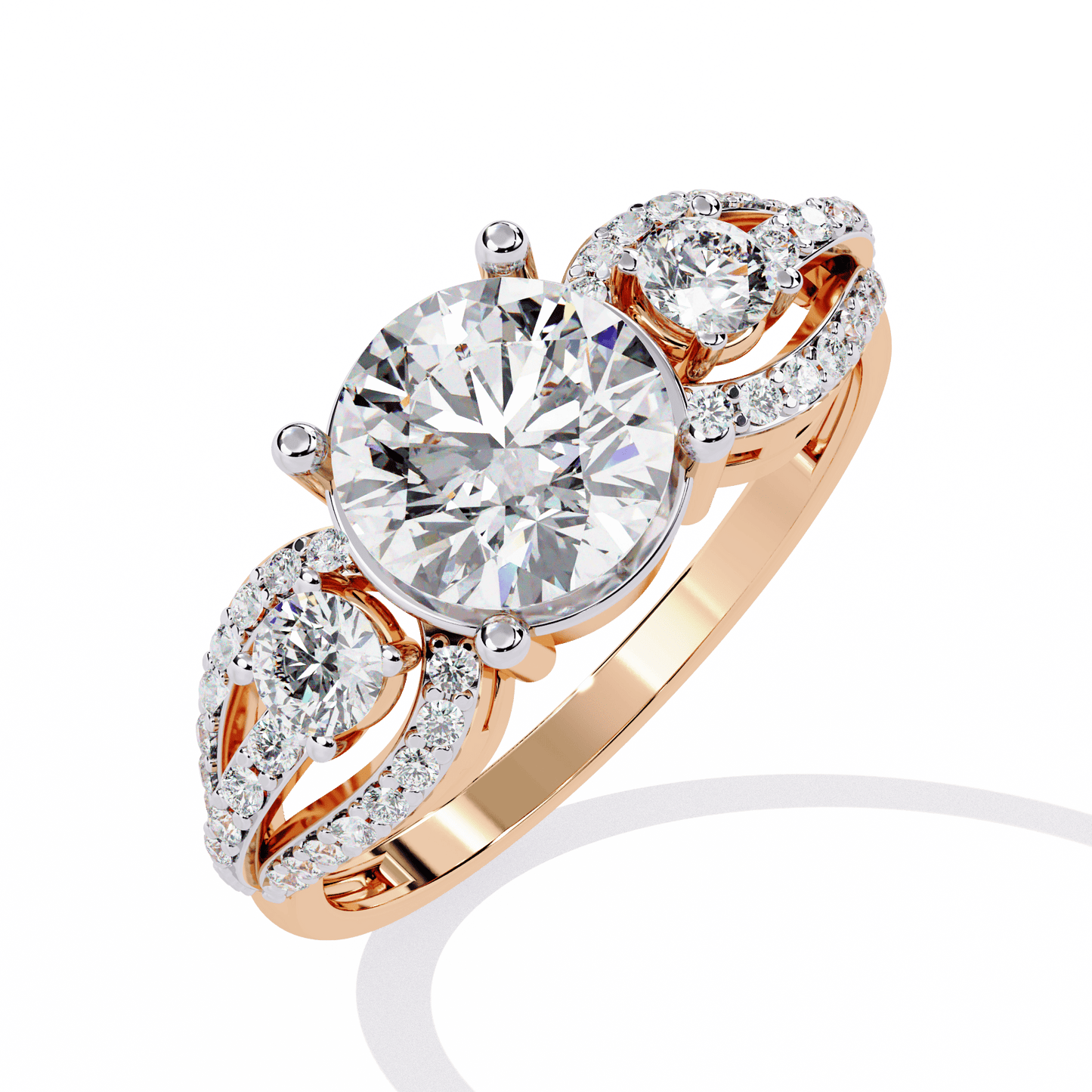 Three Stone Enchanting Engagement Ring