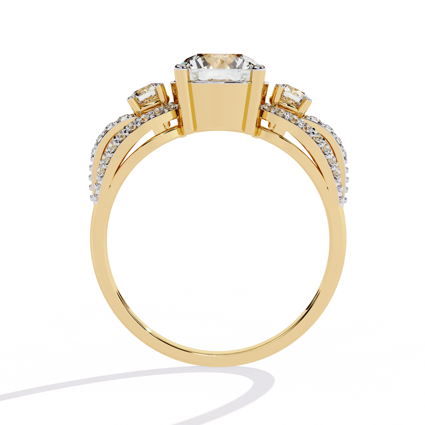 Three Stone Enchanting Engagement Ring