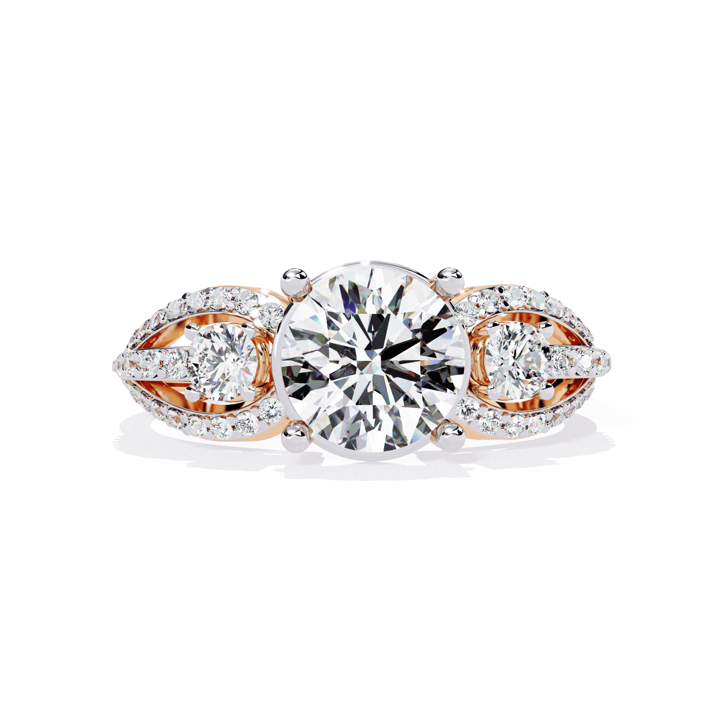 Three Stone Enchanting Engagement Ring